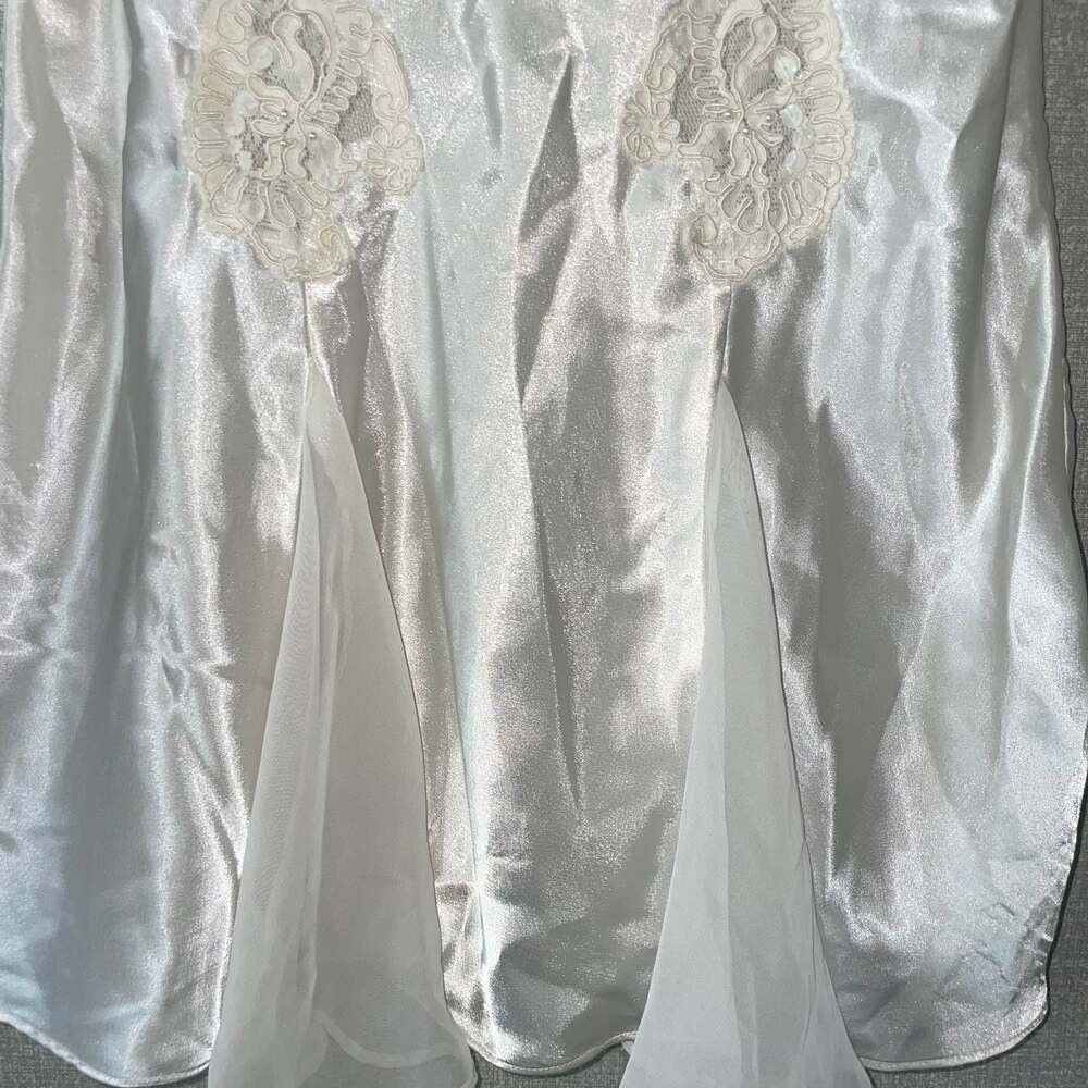 Y2K Victoria's Secret Ivory Sequin Mini Slip with Robe - Picture 2 of 8